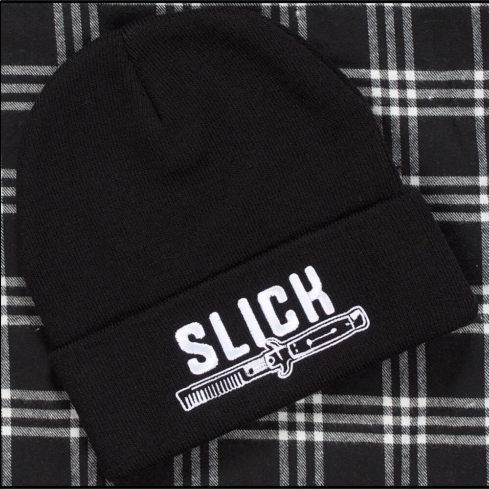 KUSTOM KREEPS SLICK KNIT HAT black unisex new sourpuss - Picture 2 of 3